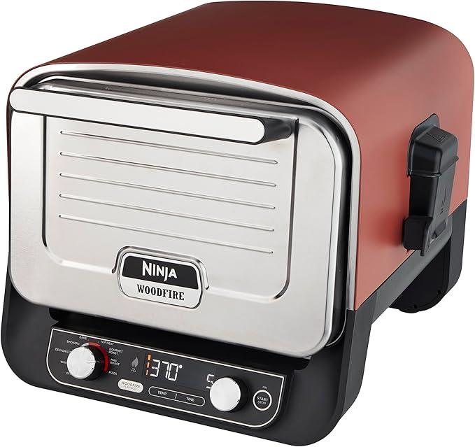 Elektrický gril Ninja Woodfire 2400W + venkovní trouba na dřevěné uhlí OO101EU