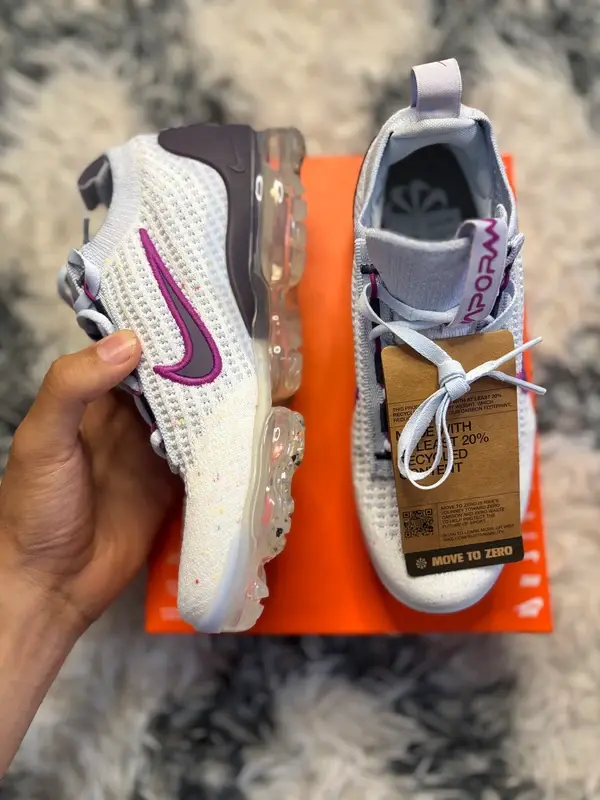Nike Air VaporMax 2021 FK GS “White / Dark Raisin” | Size 36 EU