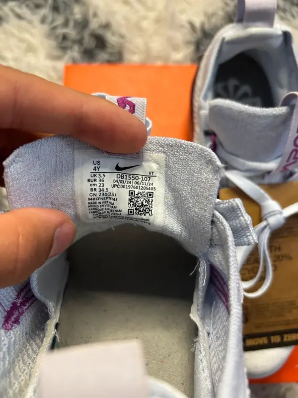 Nike Air VaporMax 2021 FK GS “White / Dark Raisin” | Size 36 EU